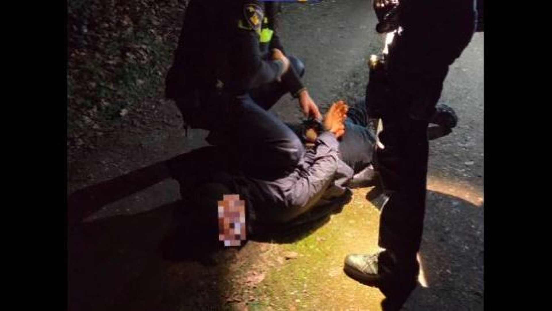 De politie deelde een foto van de actie op Facebook.