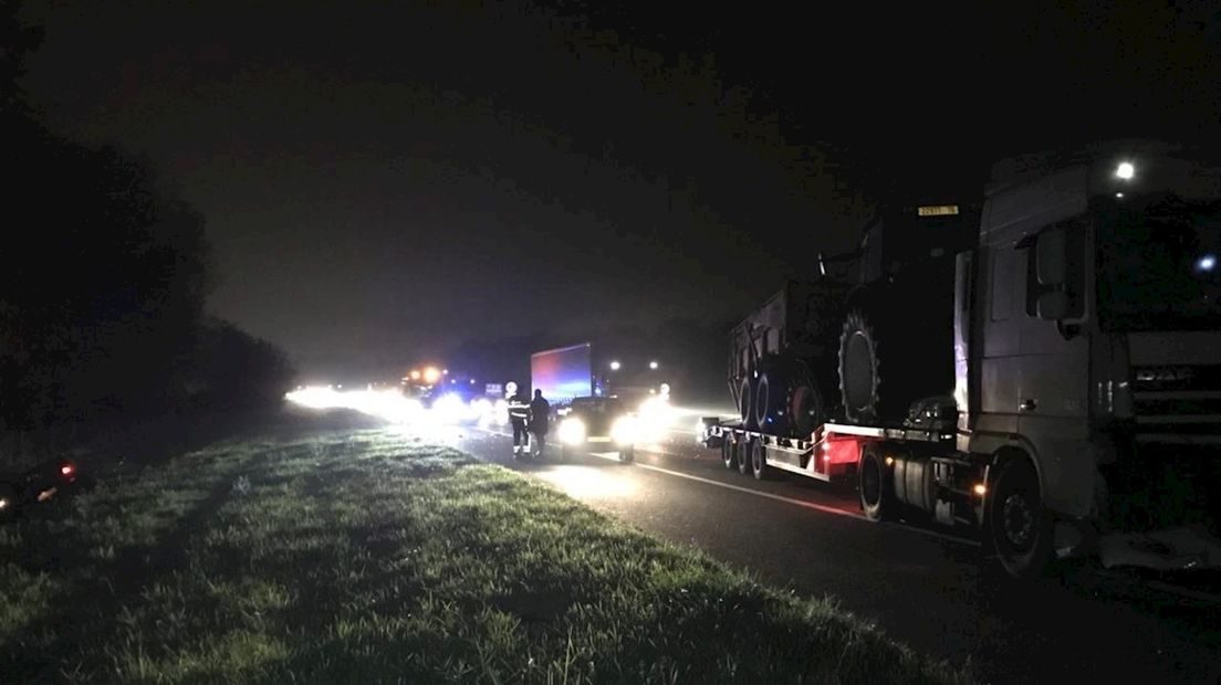 Ongeluk op A1 bij Deurningen