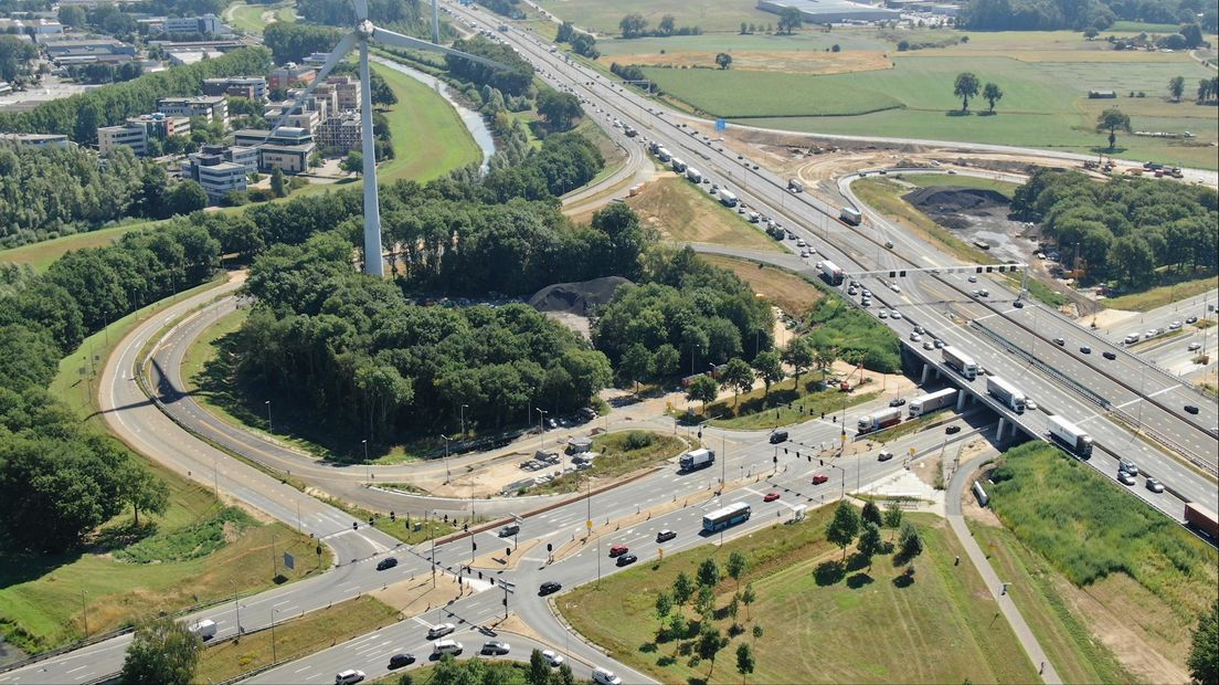 Weer fileleed op de A1 bij Deventer