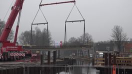 Heropening Norgerbrug stap dichterbij: landhoofdbalk is geplaatst