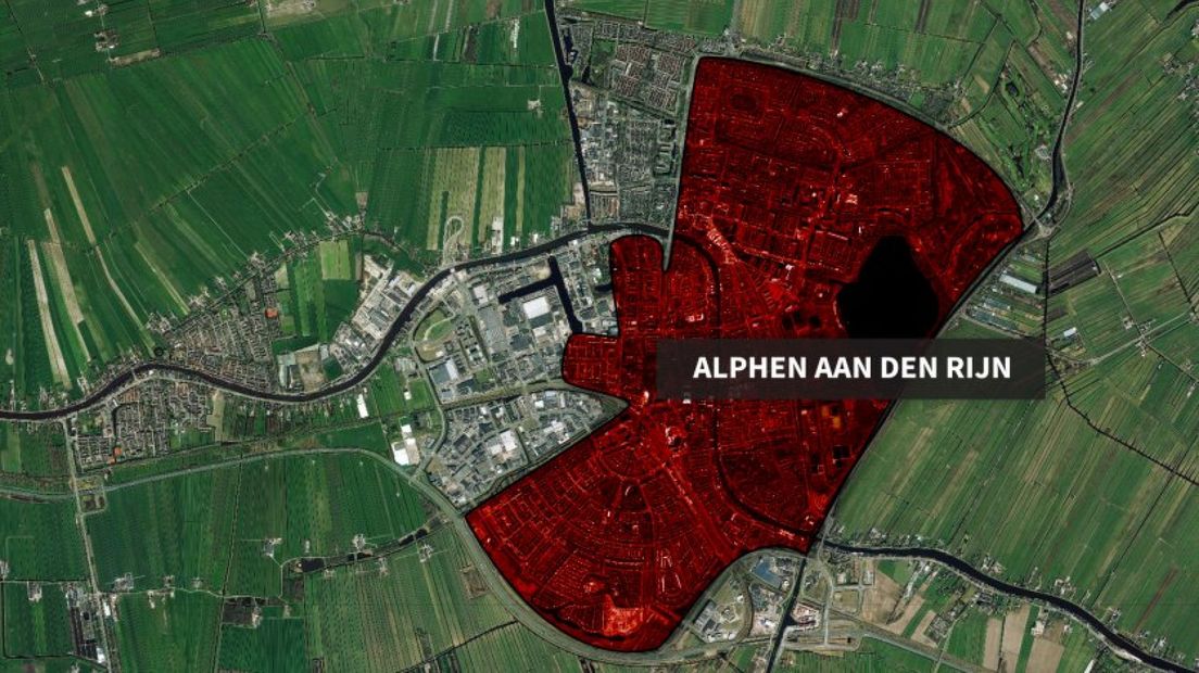 Het deel van Alphen waar geen vieze vrachtwagens meer mogen komen