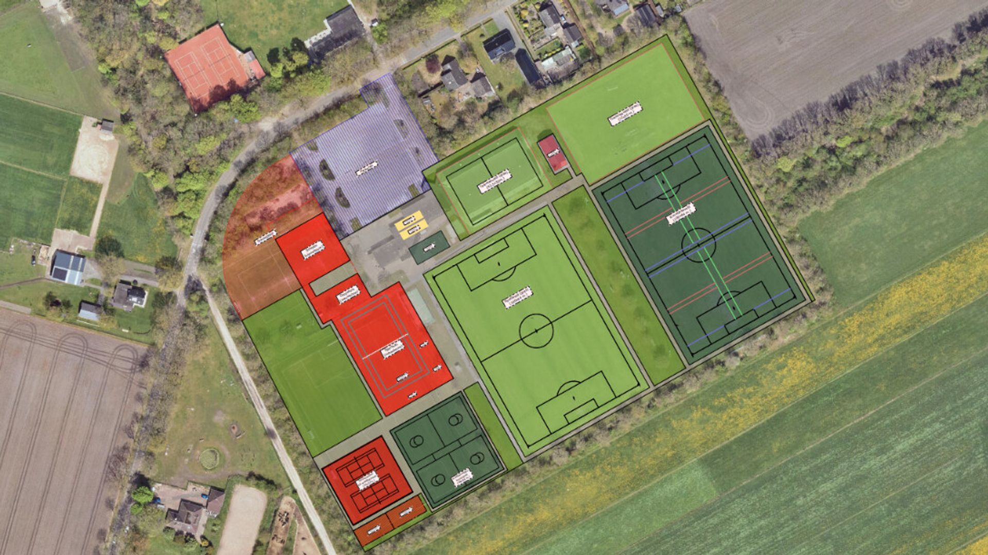 Overzicht van het nieuwe plan voor het MFC in Schoonoord, in concept