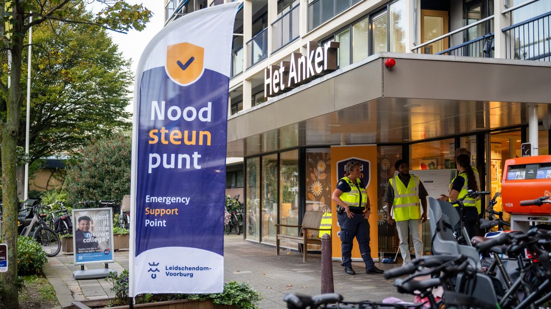 De ingang van het noodsteunpunt in Voorburg