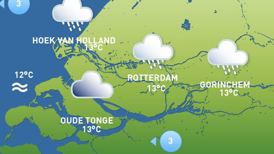 Het weerbeeld van vrijdag 14 november