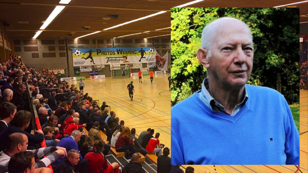 Scheidsrechter (81) op Protos met applaus de zaal uit na struikelpartij en breken pols