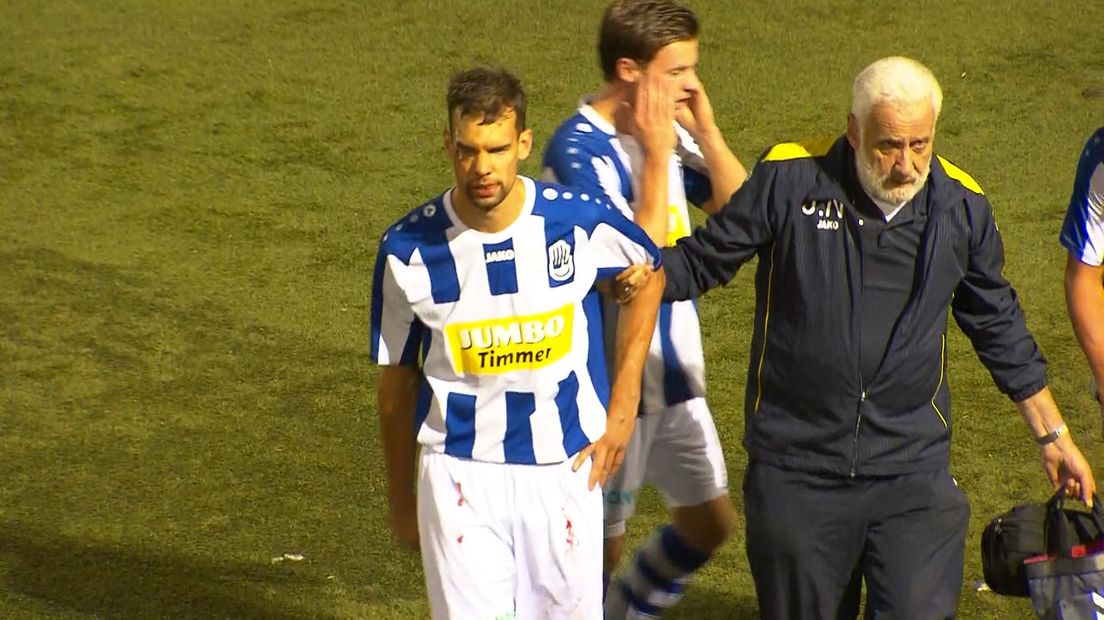 Erik de Kruijk van FC Lienden raakte in september ernstig geblesseerd. De middenvelder brak in de KNVB-bekerwedstrijd tegen AZ zijn jukbeen en liep een verbrijzelde oogkas op bij een ongelukkige botsing met een tegenspeler.