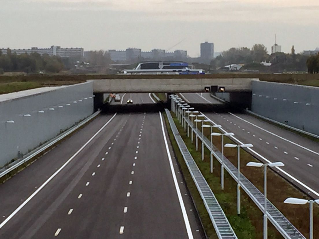 De verlengde A4 tussen Schiedam en Delft