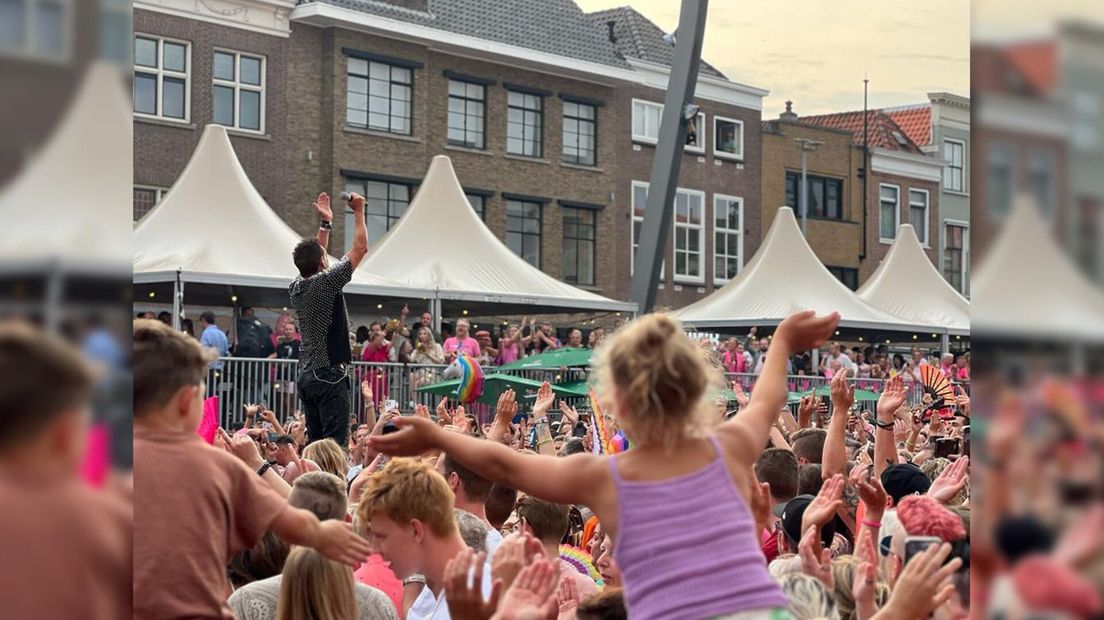 Gerard Joling bij Roze Zaterdag in Goes