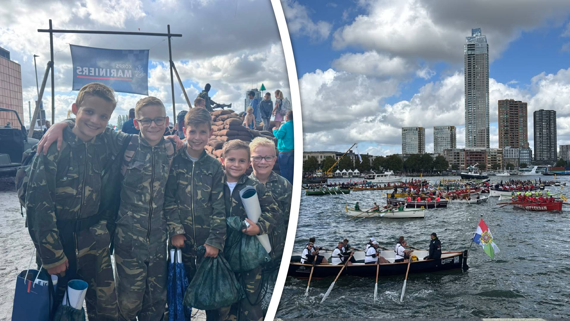 Jan, Martin, Samuel, Elias, Wietse willen marinier worden | de roeisloepenrace is van start