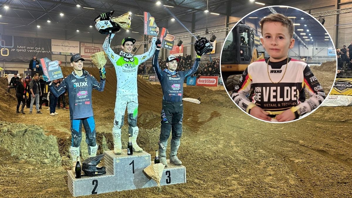 Noël (7) rijdt zijn eerste Supercross in Goes: 'Eng? Nee, eigenlijk niet'