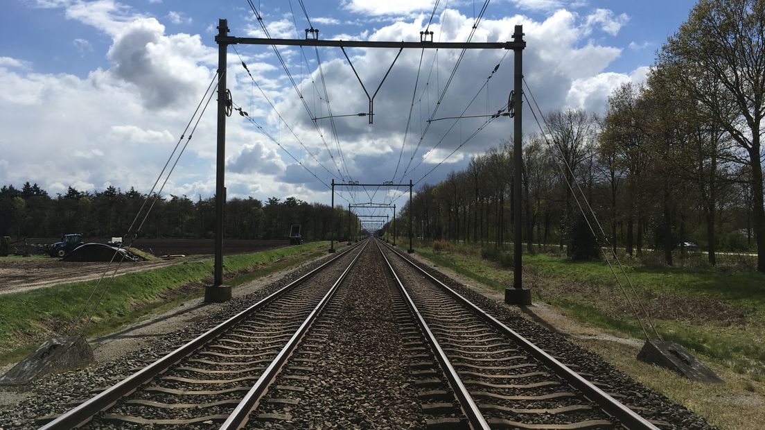 Seinstoring tussen Beilen en Assen (Rechten: RTV Drenthe)