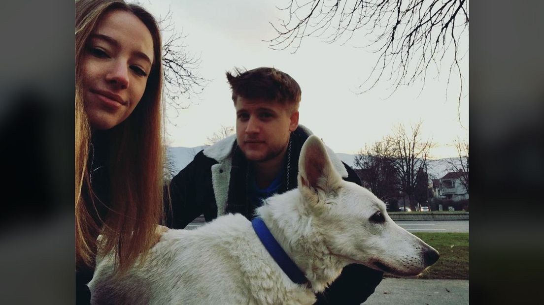 Meglen met zijn hond Enzo en zijn zus Leona