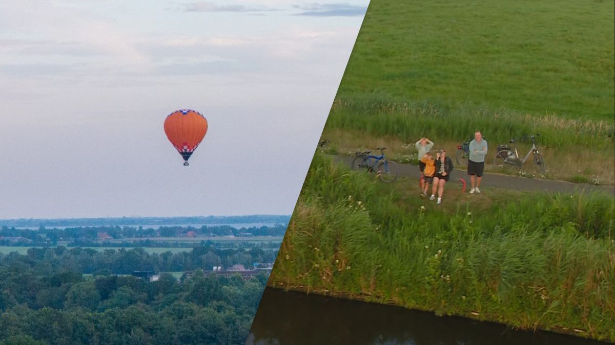 Kijk hier naar beelden van Friesland vanuit een luchtballon
