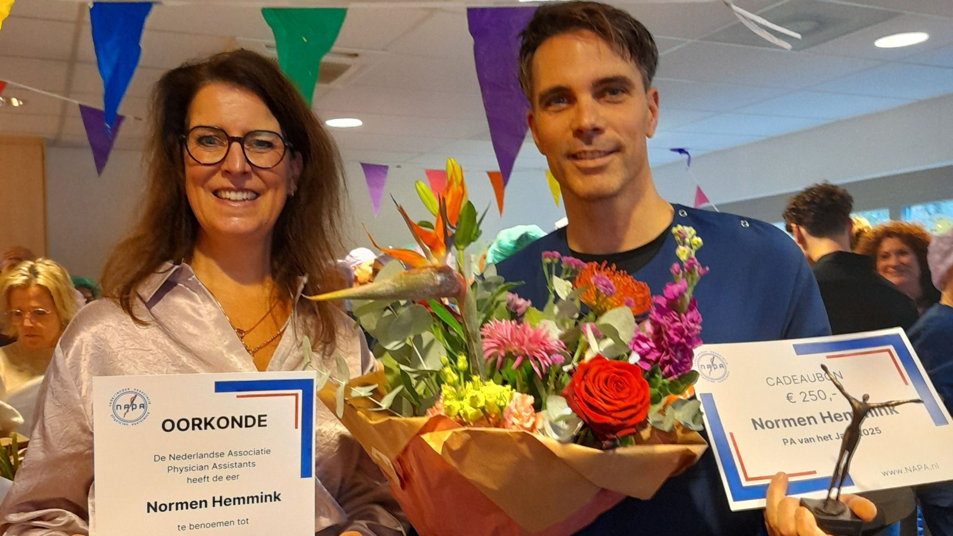 Normen Hemmink (rechts) en Rianne Rijsdijk (links).