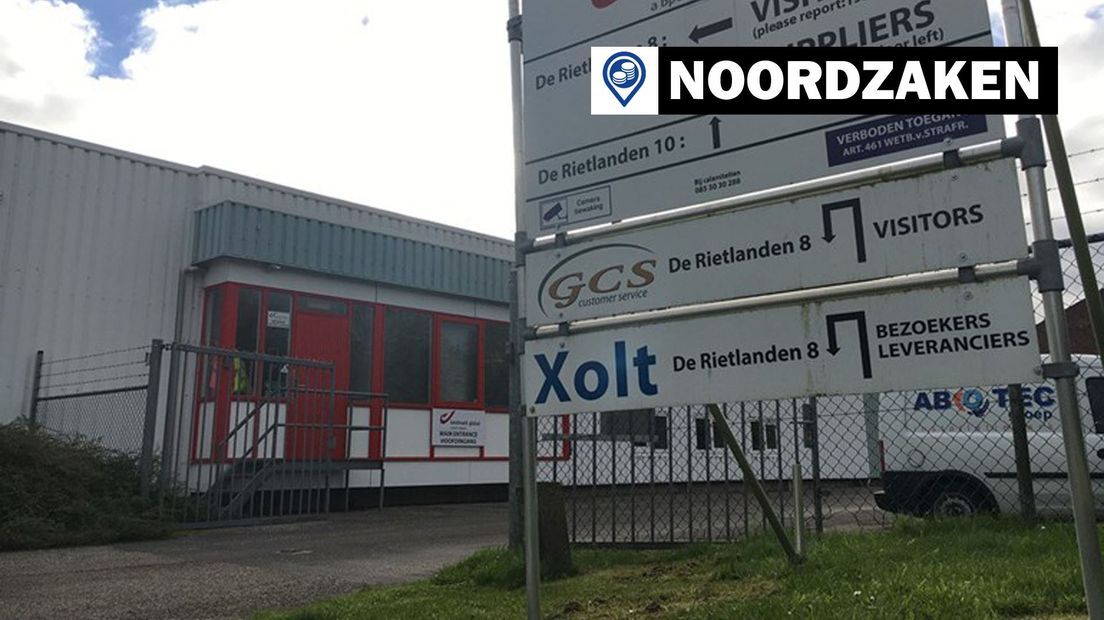 De toegang tot de vorige vestiging van Xolt in Oostwold, bij Leek