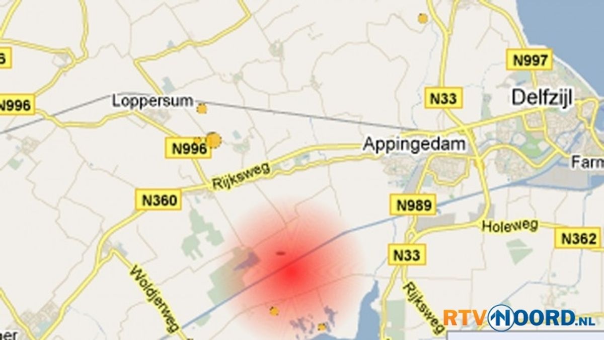 KNMI : beving Appingedam zwaarder dan 2,7
