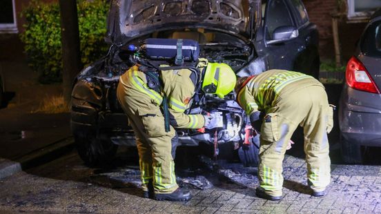 Buurvrouw ontdekt bosbrand • auto gaat in vlammen op