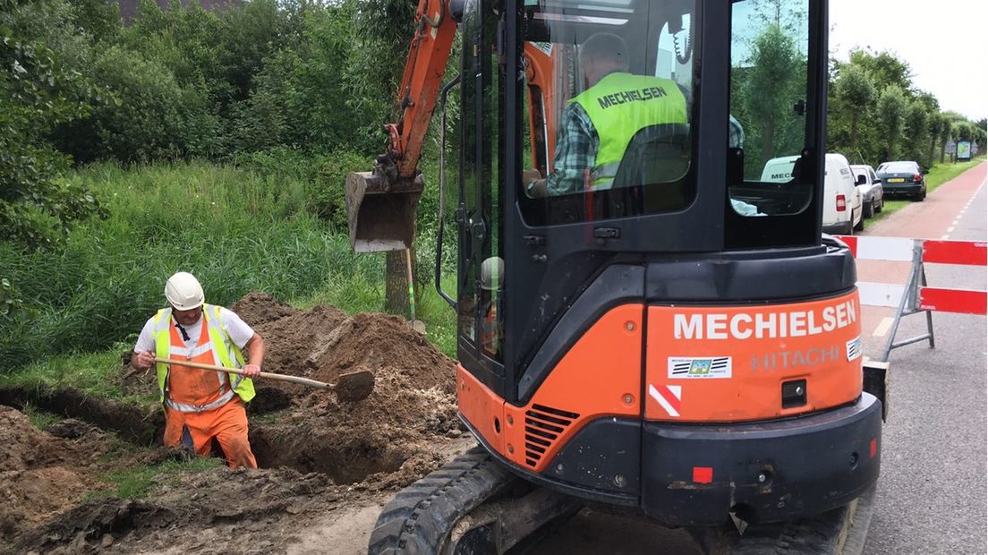 Werkzaamheden aan het warmtenet in Groningen