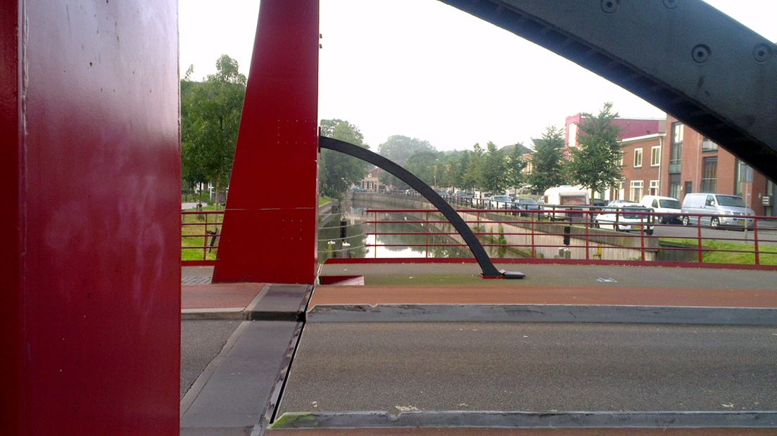 De Rode Brug op dinsdagochtend.