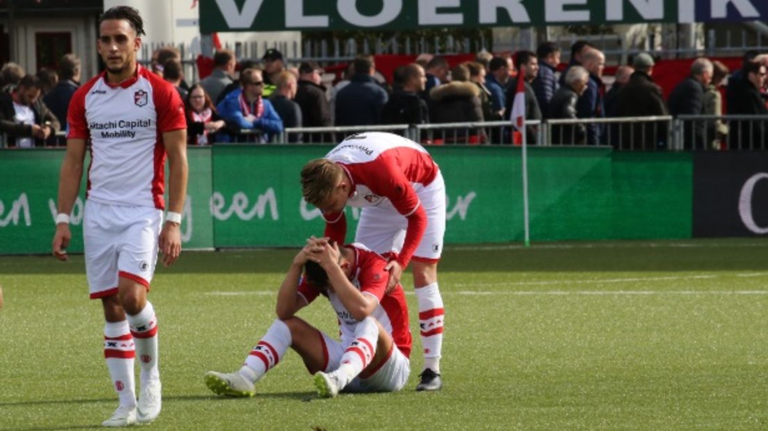 Teleurstelling bij FC Emmen nadat de ploeg een 3-1 voorsprong weggaf