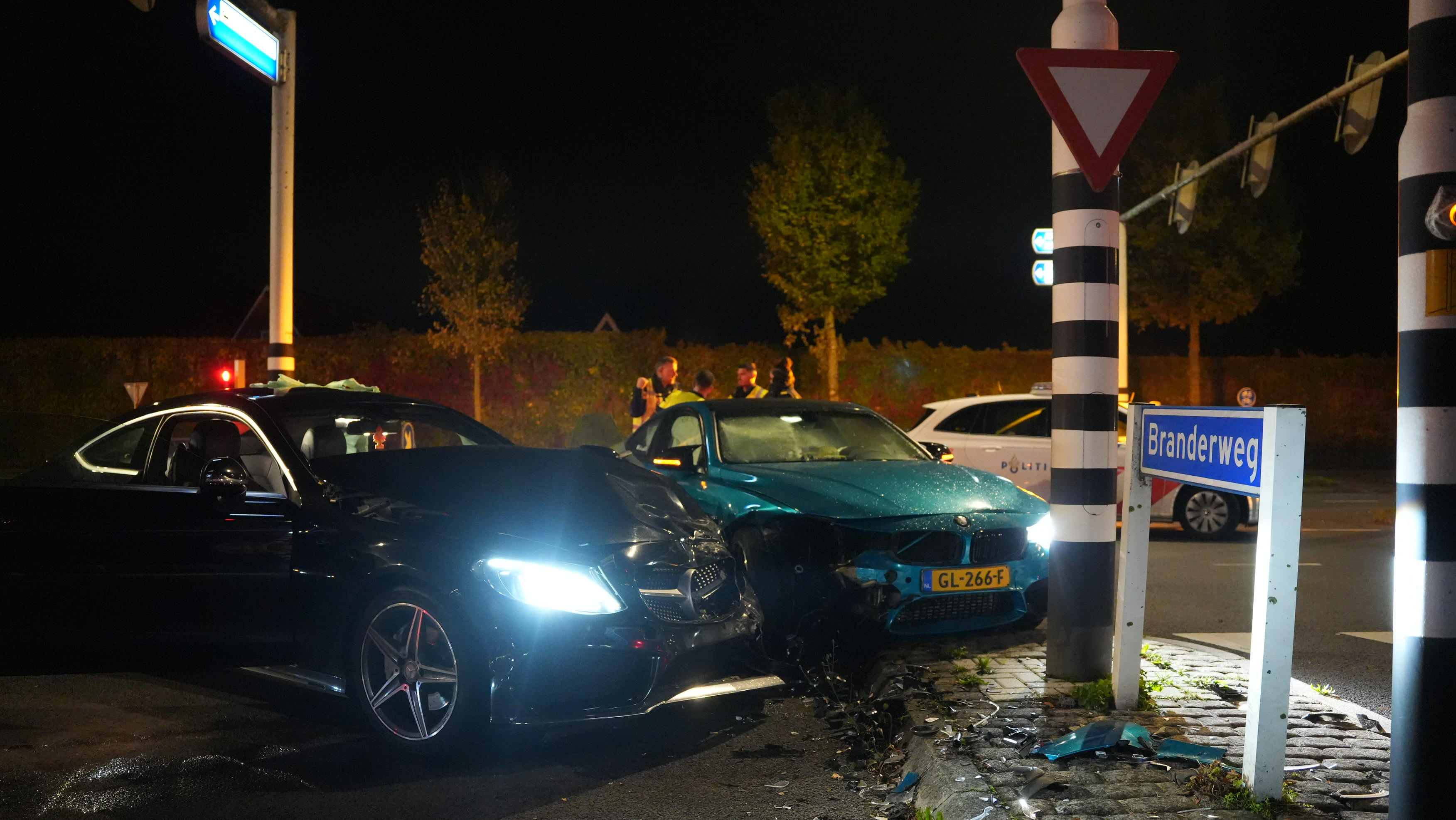 Automobilist gewond bij aanrijding in Zwolle.