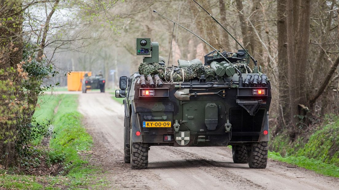 Legervoertuigen in Hengelo gisteren