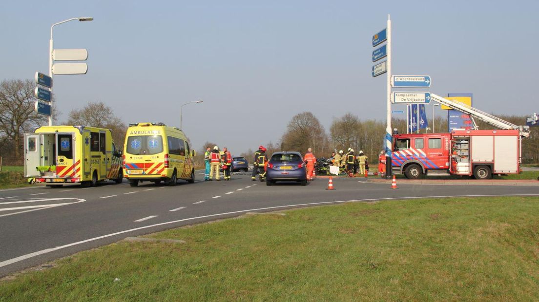 Een automobiliste verongelukte in Roden (Rechten: Van Oost Media)