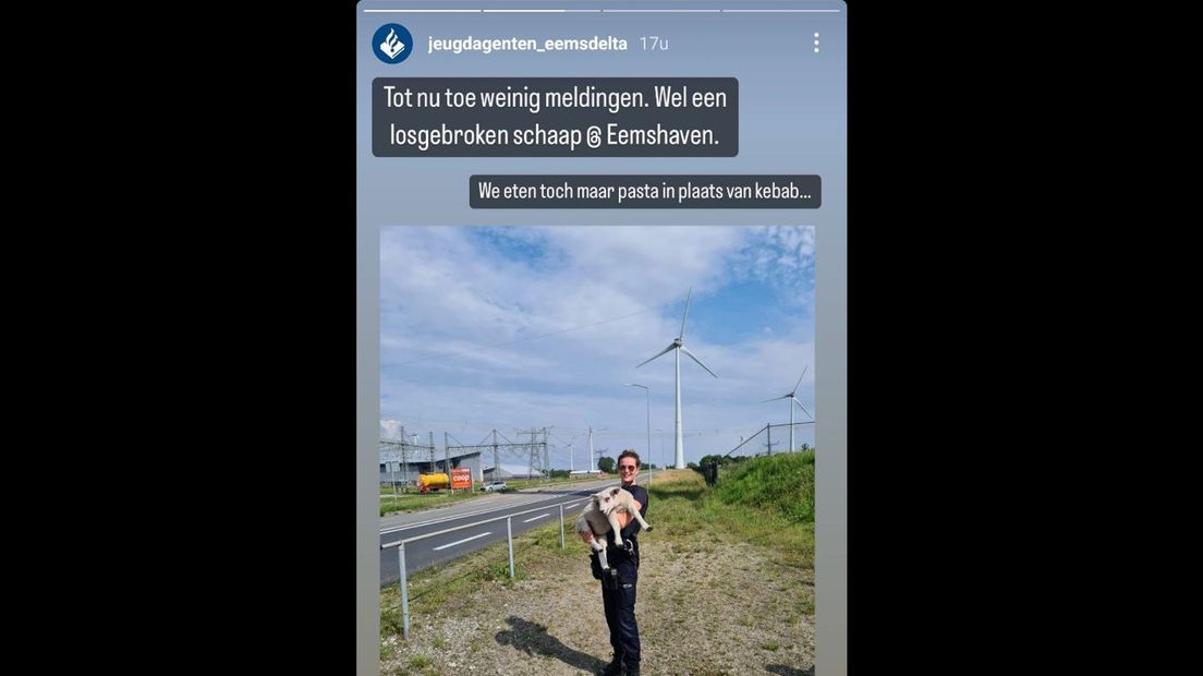 Even geen shoarma voor de jeugdagenten van Eemsdelta