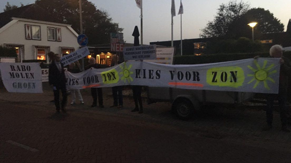 Het protest van Platform Storm (Rechten: RTV Drenthe / Janet Oortwijn)