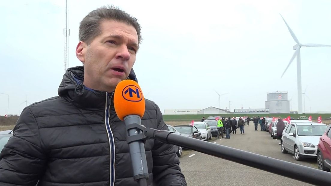 Eric Wildschut voor de microfoon van RTV Noord (archief)