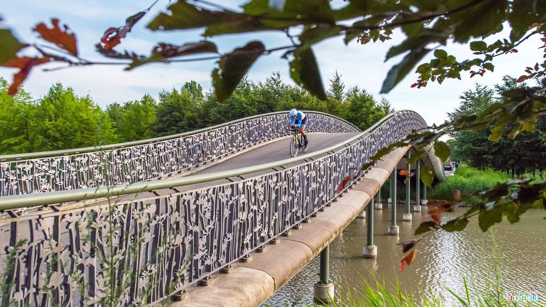 Een deelnemer aan de Ladies Tour in Utrecht vorig jaar.