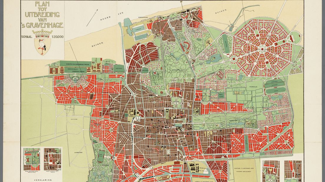 Plan tot uitbreiding van Den Haag 1908 door Berlage | Collectie: Haags Gemeentearchief