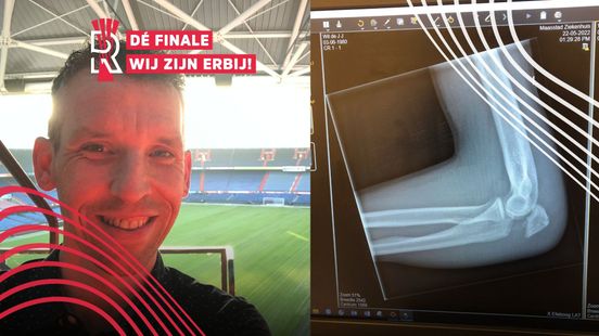 Zuur! Pechvogel Jeroen kan niet naar Tirana door ongeluk met mountainbike. Zuur! Pechvogel Jeroen kan niet naar Tirana door ongeluk met mountainbike.