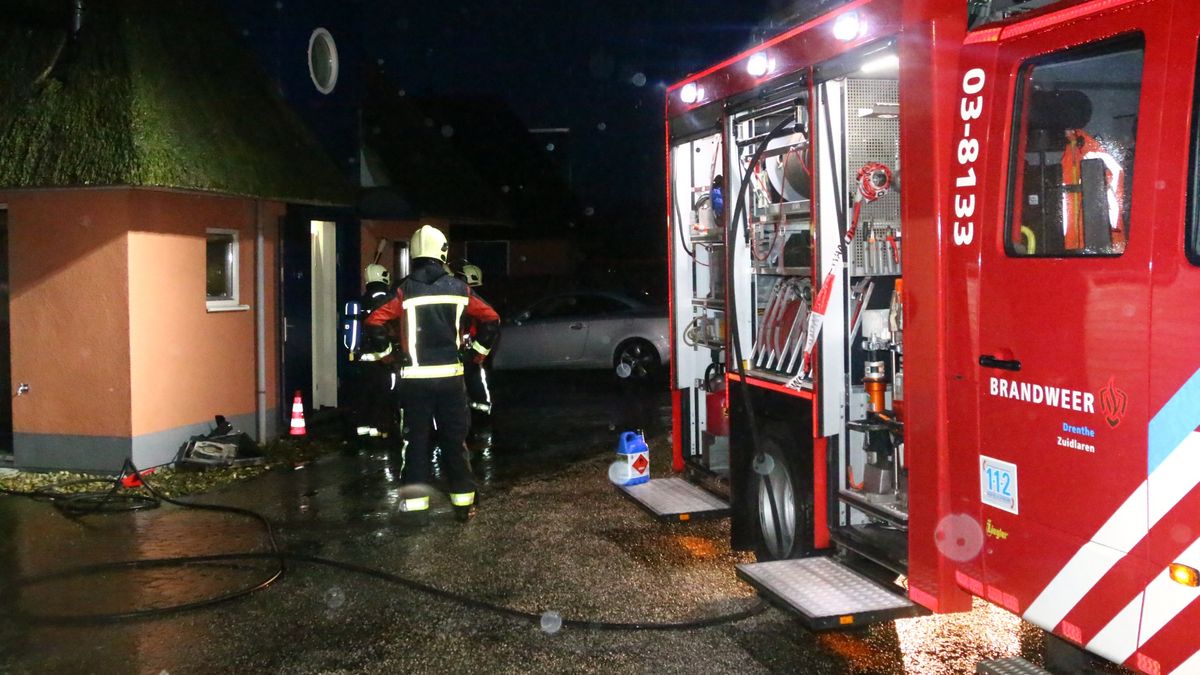 Keukenbrand in Landalpark De Bloemert in Midlaren