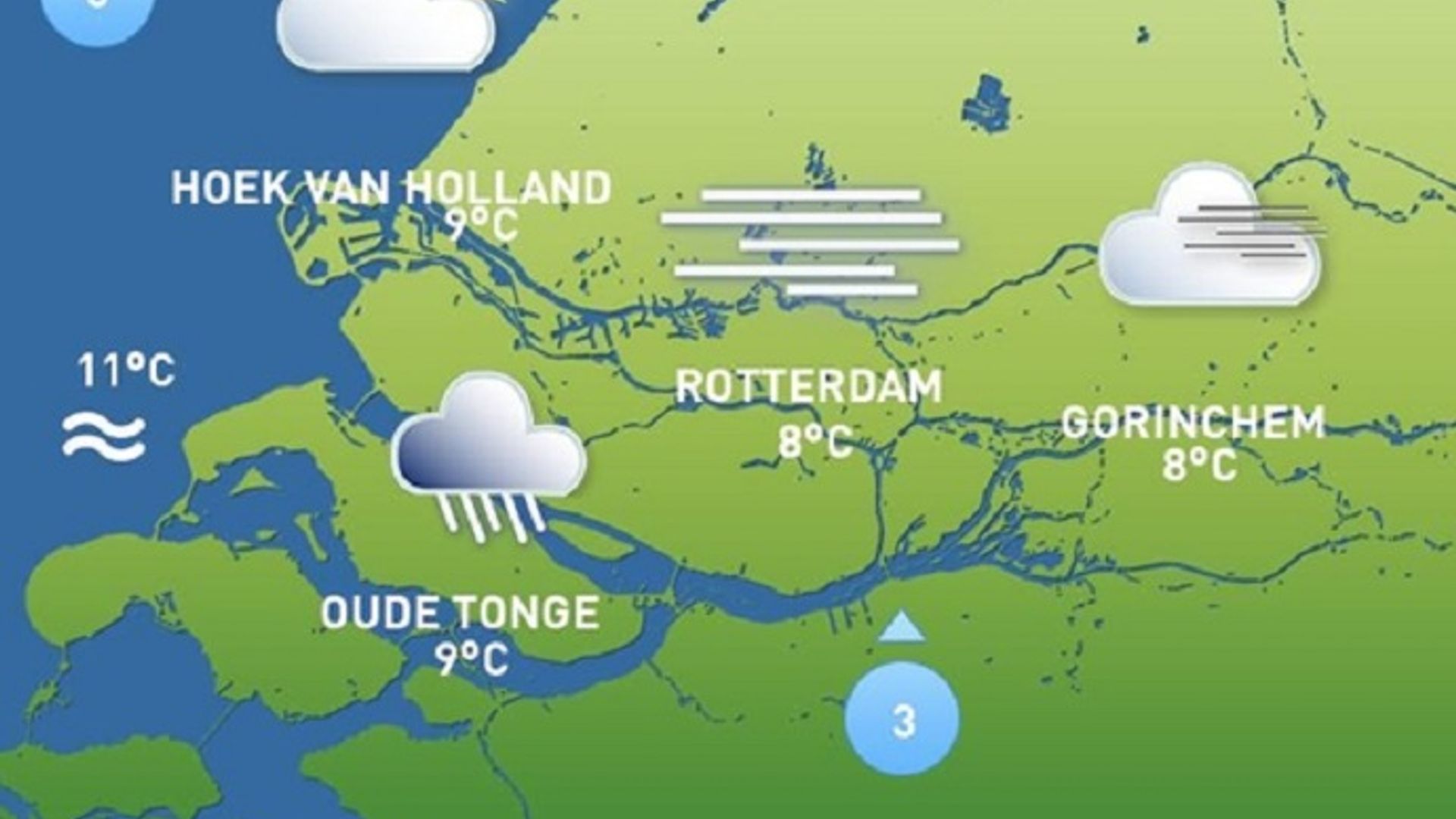Het weer van vandaag: mistige start, later lichte buien - Rijnmond