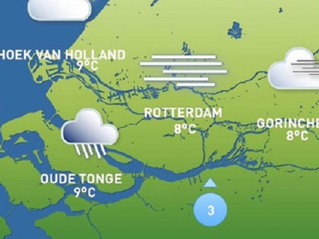 Het weer van vandaag: mistige start, later lichte buien - Rijnmond