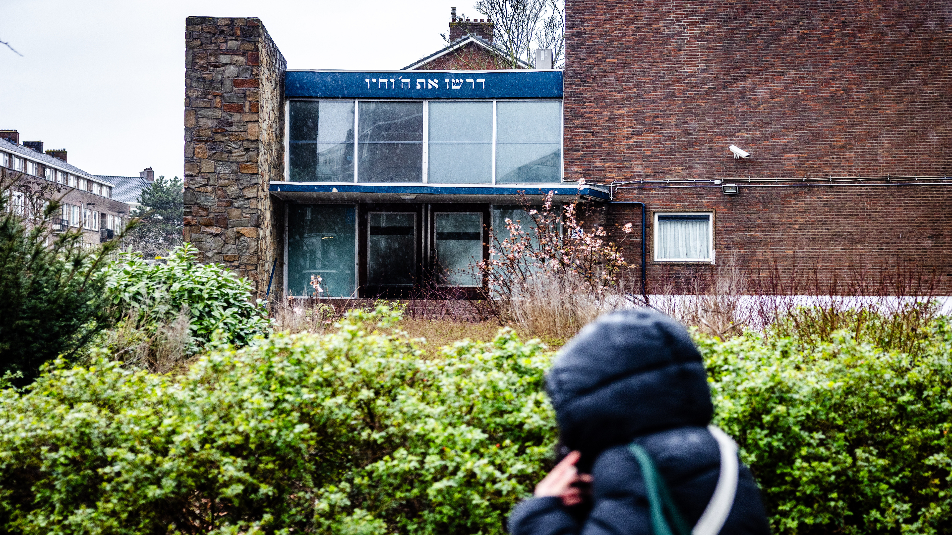 Brandstichting bij synagoge in Rotterdam-Blijdorp.