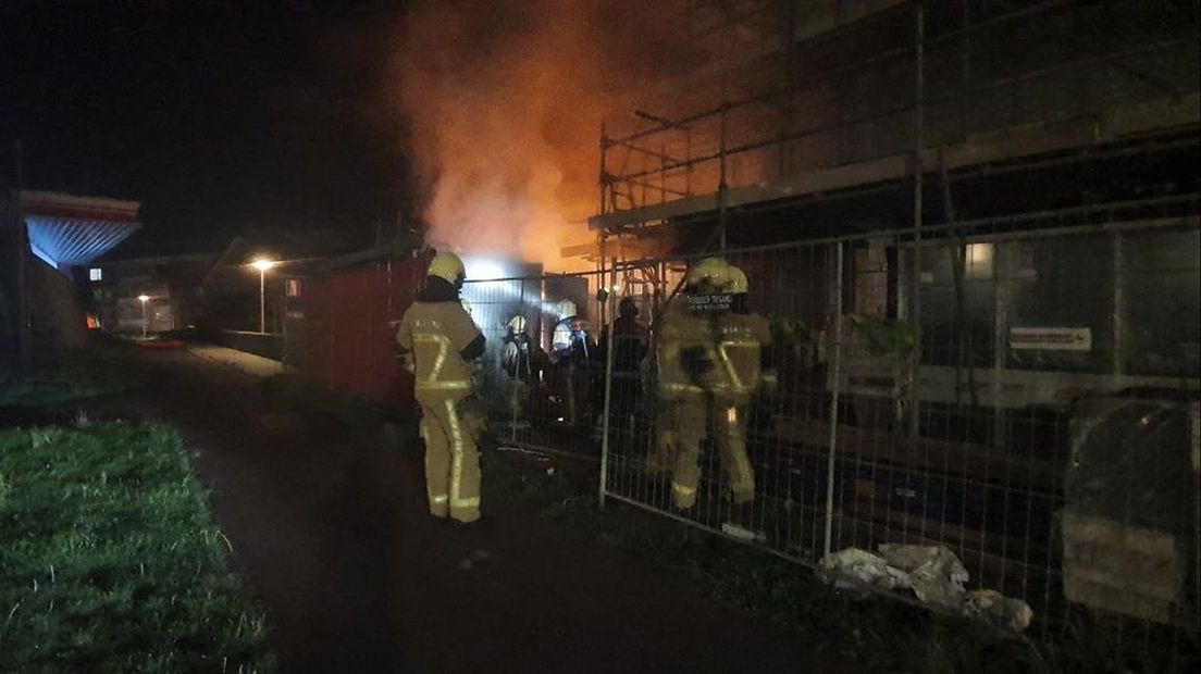 Containerbrand geblust