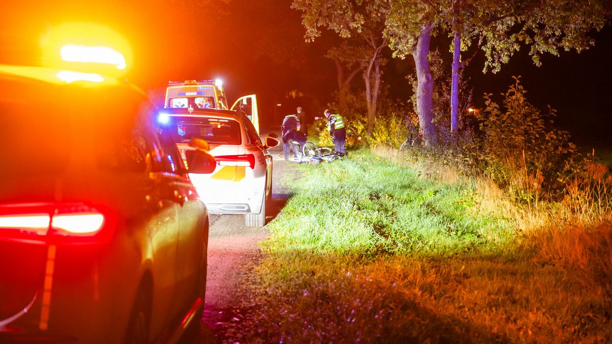 Man gewond na val met fiets in Donkerbroek