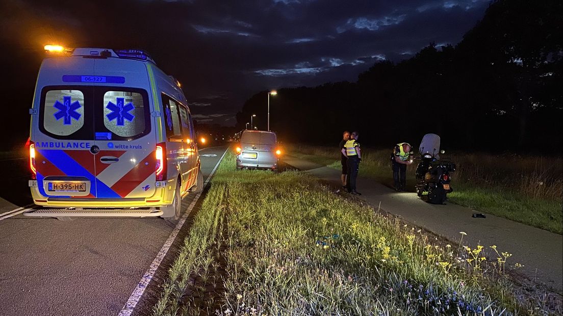 Scooterrijdster komt met de schrik vrij