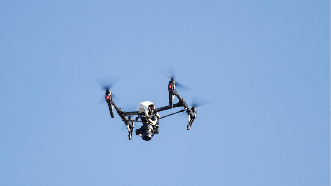 De drone vliegt vanmiddag over Hardenberg
