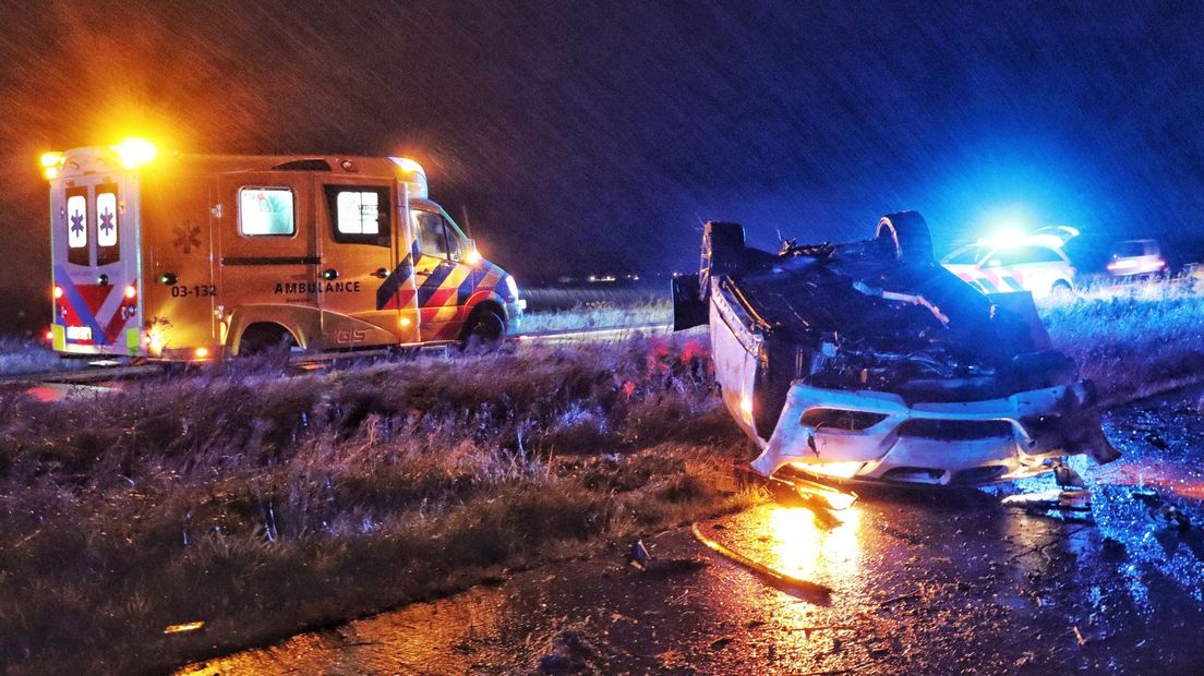 Auto over de kop