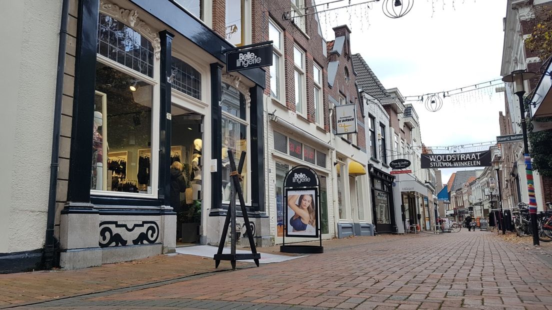 Het historische winkelpandje in het centrum van Meppel (Rechten: RTV Drenthe/Robbert Oosting)