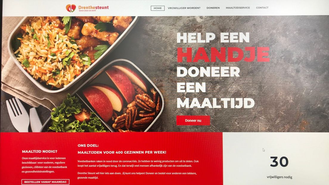 Drenthe Steunt wil vierhonderd gezinnen aan maaltijd helpen (Rechten: Eigen foto)