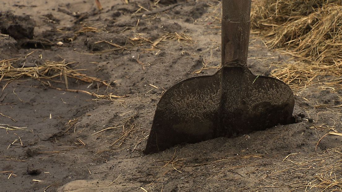 Schep in de grond voor landgoed