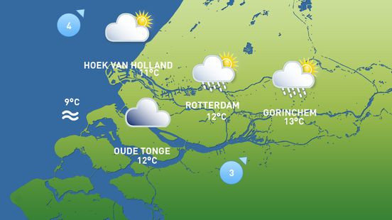 Het weer van vandaag: enkele bui en frisser