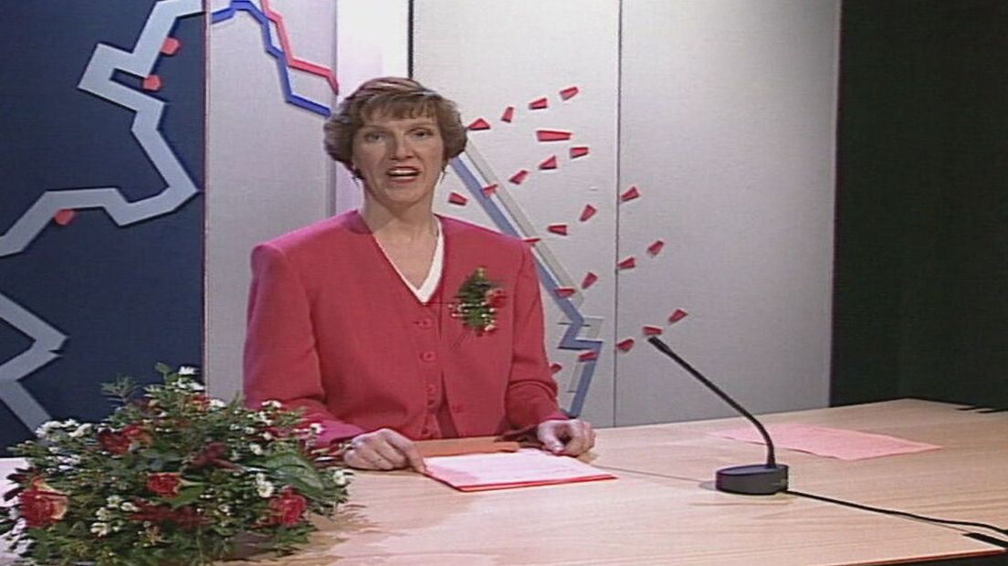 Annette Timmer tijdens de eerste uitzending