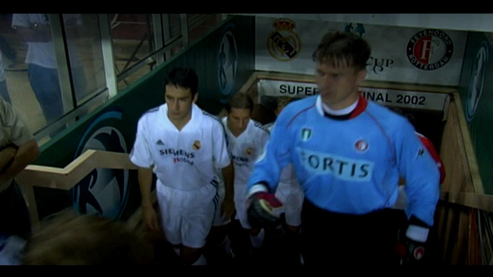 Screenshot van de opkomst tussen Feyenoord en Real Madrid