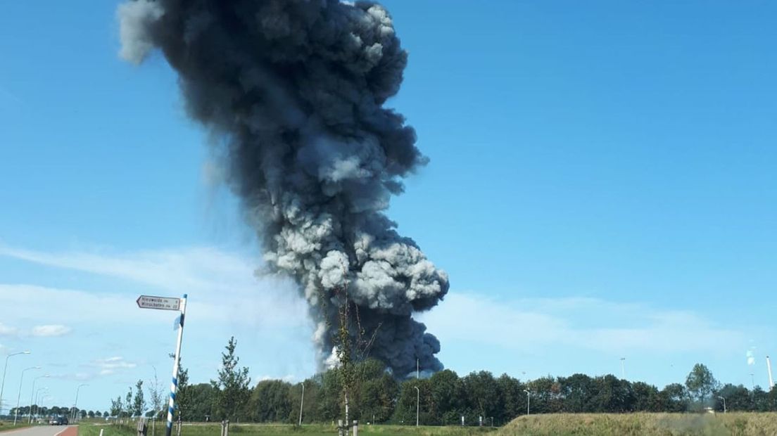 De grote wolk was tot in de wijde omgeving te zien