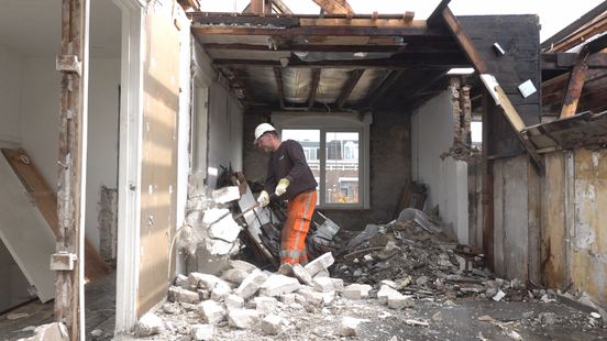 Video over de sloop van woningen voor het ontmantelen van een blindganger uit WOII